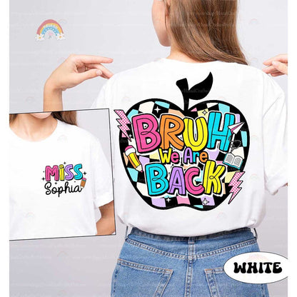 A fresh and vibrant back-to-school graphic that combines fun typography with classic symbols of learning to celebrate the new academic year.