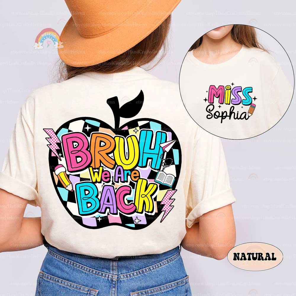 A youthful and energetic design that uses modern slang alongside school motifs to welcome students back to the classroom.