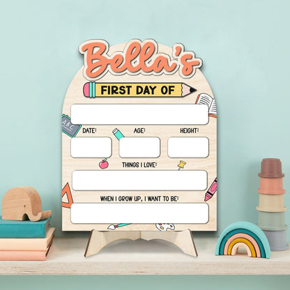 Custom First Day Of School Sign, Interchangeable Board, Back To School Sign, First And Last Day School Sign, Back To School Photo Prop