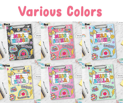 Custom Teacher Clipboard Composition Book With Name, Personalized Teacher Gift, Back To School, Christmas Gift, Teacher Appreciation Gifts