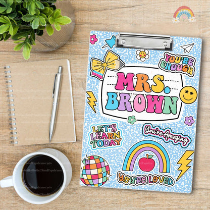 Custom Teacher Clipboard Composition Book With Name, Personalized Teacher Gift, Back To School, Christmas Gift, Teacher Appreciation Gifts