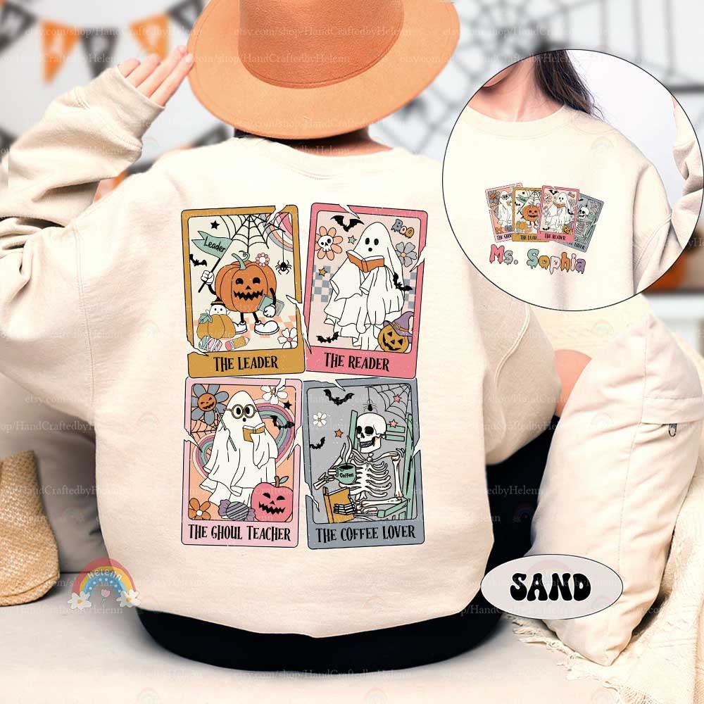 Teacher Halloween Shirt, Teacher Tarot Card Shirt, Teacher Card Shirt, Halloween Teacher Gift, Spooky Teacher, Kindergarten Teacher Shirt