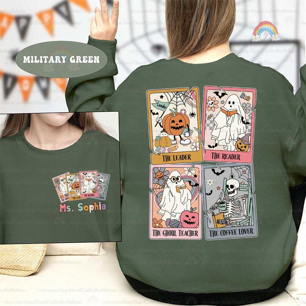 Teacher Halloween Shirt, Teacher Tarot Card Shirt, Teacher Card Shirt, Halloween Teacher Gift, Spooky Teacher, Kindergarten Teacher Shirt