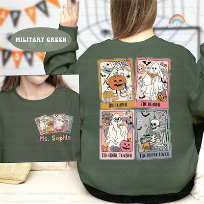 Teacher Halloween Shirt, Teacher Tarot Card Shirt, Teacher Card Shirt, Halloween Teacher Gift, Spooky Teacher, Kindergarten Teacher Shirt