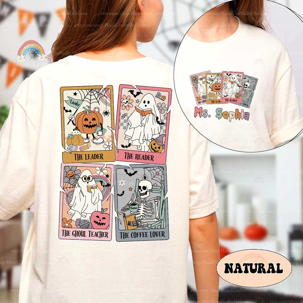 Teacher Halloween Shirt, Teacher Tarot Card Shirt, Teacher Card Shirt, Halloween Teacher Gift, Spooky Teacher, Kindergarten Teacher Shirt