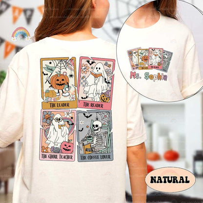 Teacher Halloween Shirt, Teacher Tarot Card Shirt, Teacher Card Shirt, Halloween Teacher Gift, Spooky Teacher, Kindergarten Teacher Shirt