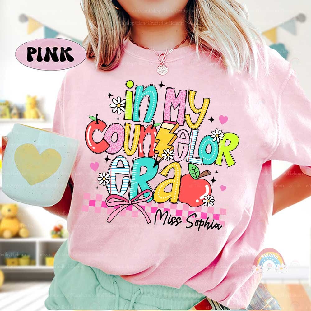School Counselor Shirt, In My School Counselor Era, Personalized School Counselor Gift, Back To School Shirt, Teacher Appreciation Gifts