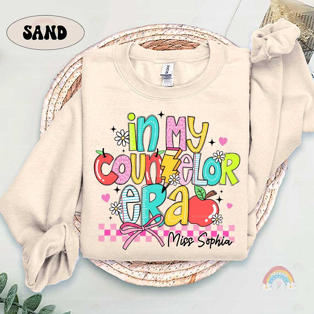 School Counselor Shirt, In My School Counselor Era, Personalized School Counselor Gift, Back To School Shirt, Teacher Appreciation Gifts