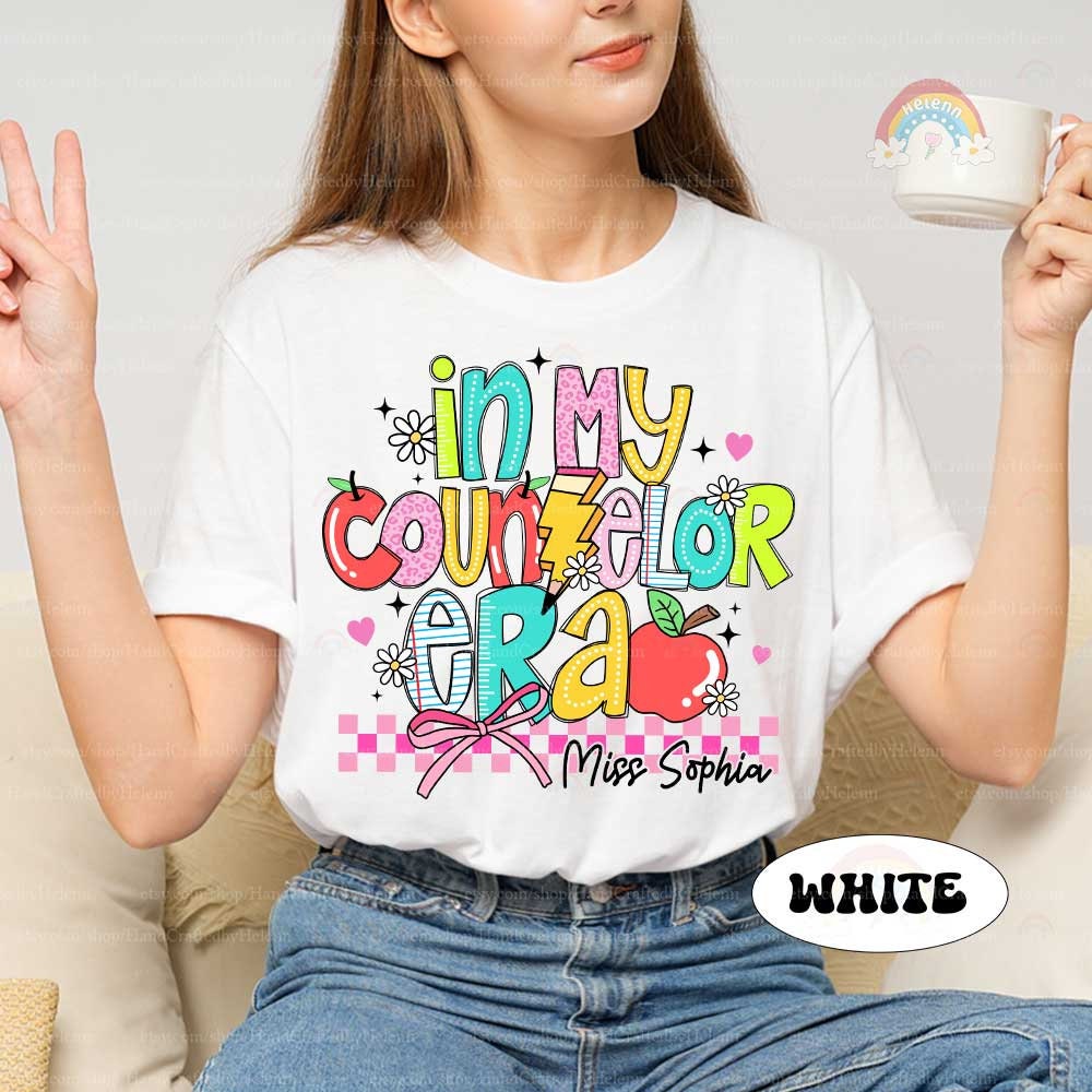 School Counselor Shirt, In My School Counselor Era, Personalized School Counselor Gift, Back To School Shirt, Teacher Appreciation Gifts