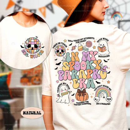 Custom Paraprofessional Halloween Shirt, Spooky Parapro Pumpkins Fall Sweatshirt, Teacher Aide, Para Squad, Halloween Paraprofessional Gift