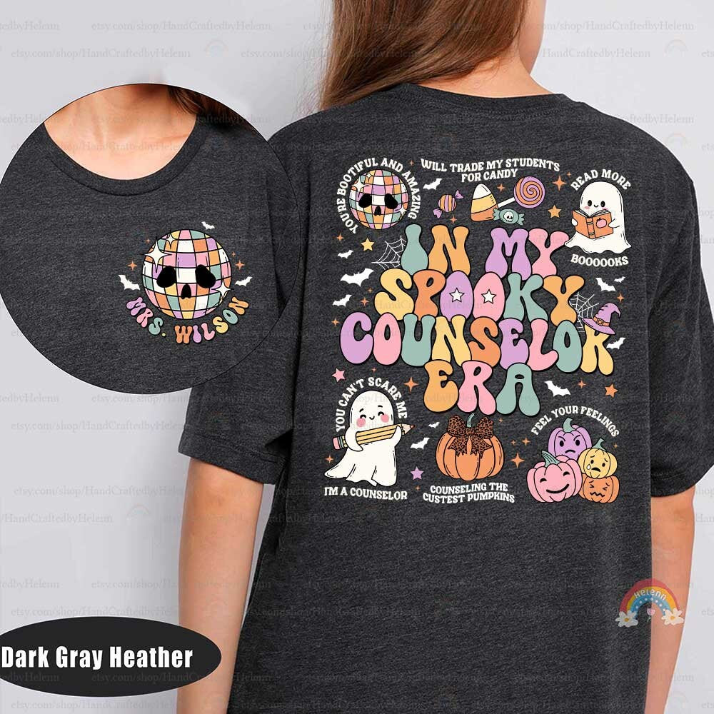 Custom School Counselor Halloween Shirt, Spooky Counselor Era, Pumpkin Fall Counselor Shirt, Counselor Sweatshirt, Counselor Halloween Gift