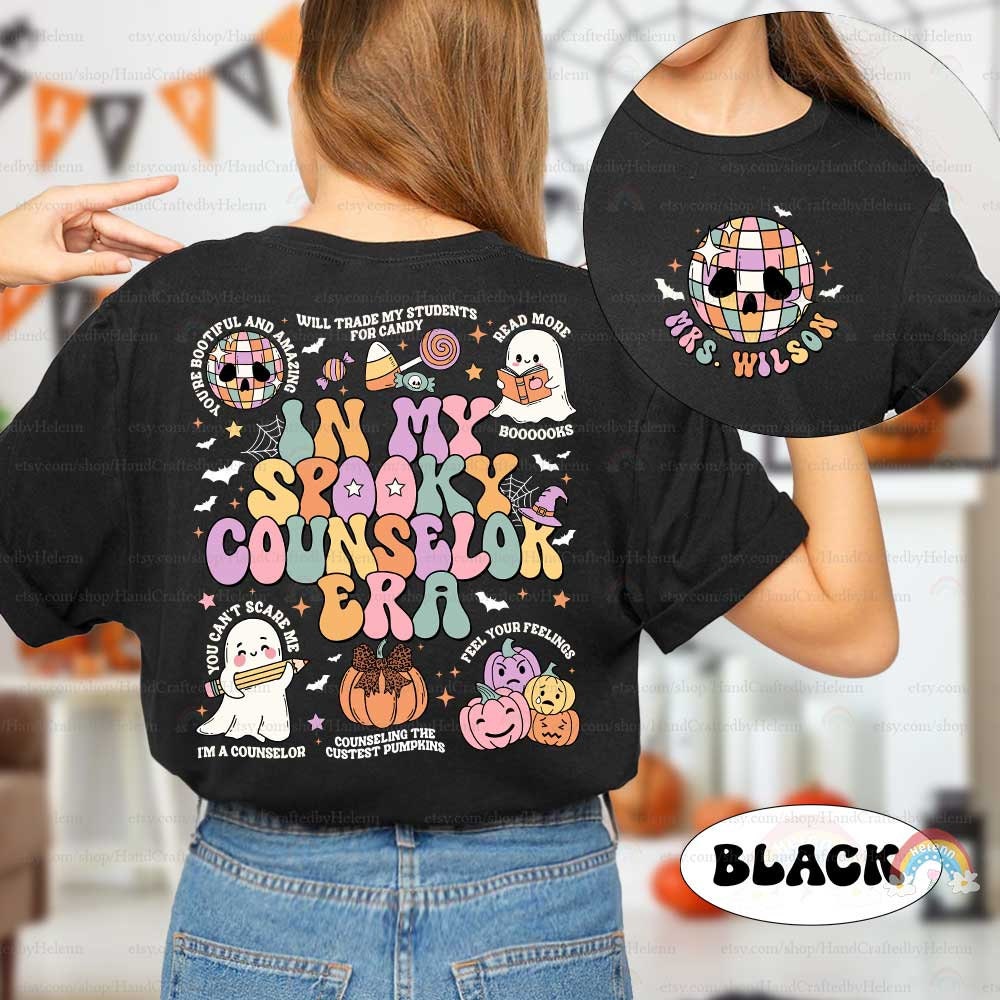 Custom School Counselor Halloween Shirt, Spooky Counselor Era, Pumpkin Fall Counselor Shirt, Counselor Sweatshirt, Counselor Halloween Gift
