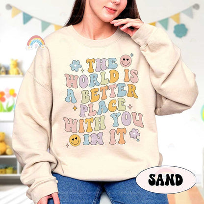 Teacher Shirt The World Is A Better Place With You In It, School Counselor, Kindergarten Teacher, Back To School, Teacher Appreciation Gifts