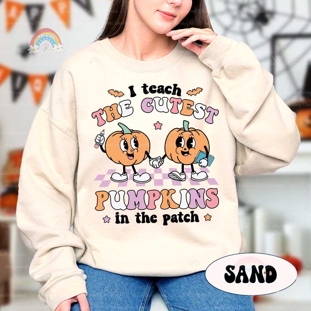 Teacher Halloween Shirt, I Teach The Cutest Pumpkins In The Patch, Spooky Teacher Shirt, Pumpkin Teacher Shirt, Teacher Halloween Gift