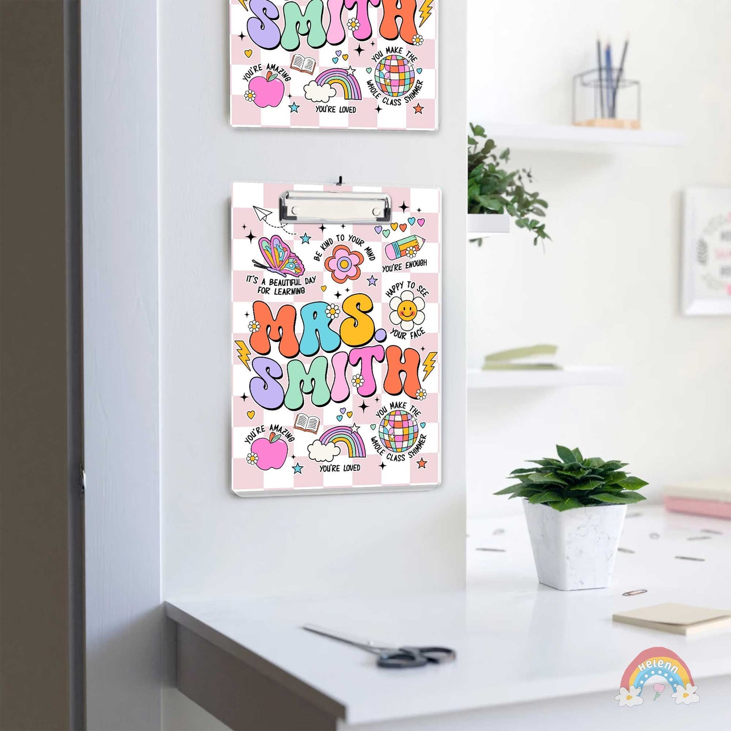 Custom Teacher Clipboard With Name, Personalized Teacher Gift, Back To School Gift, Cute Kindergarten Teacher, Teacher Appreciation Gift