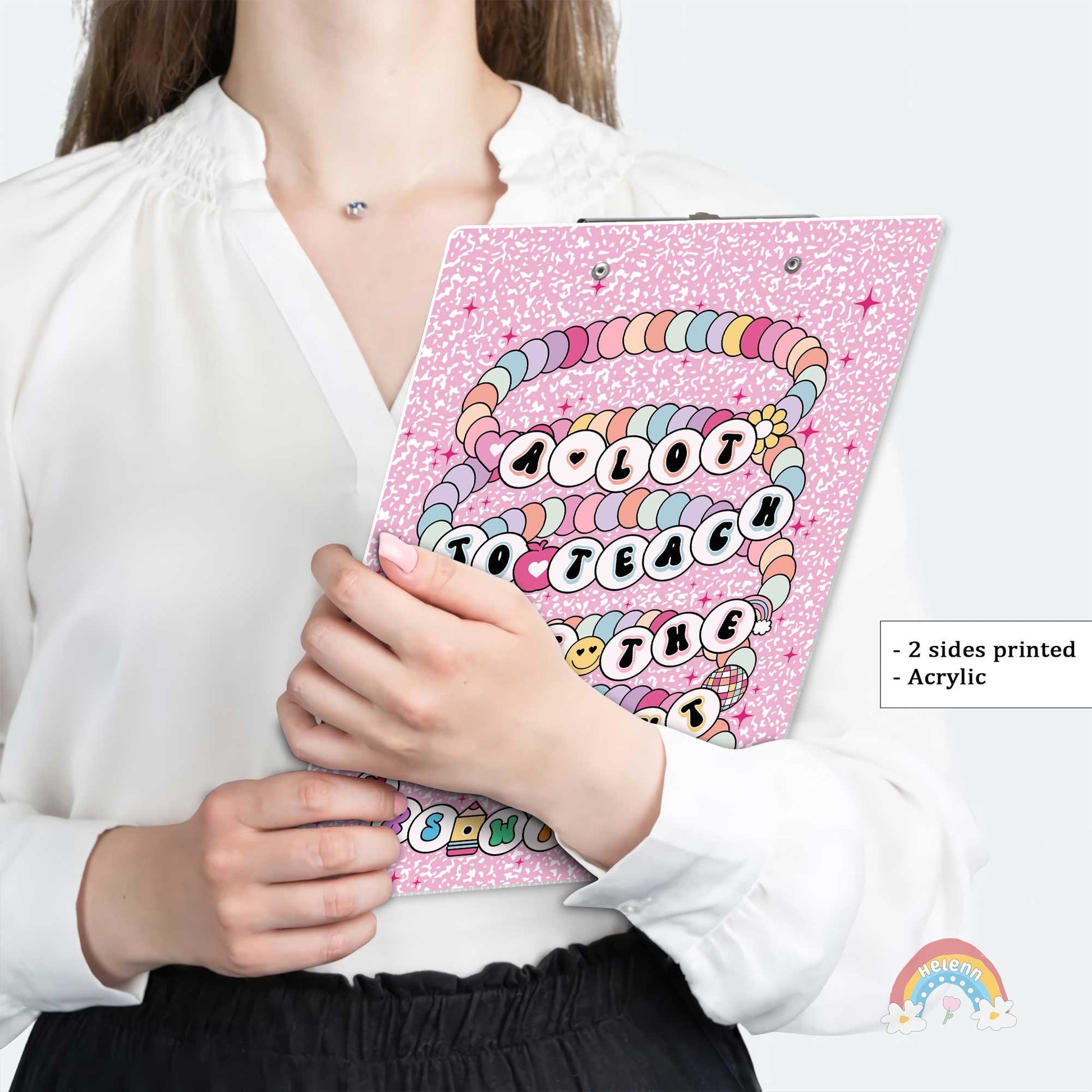 Custom Teacher Clipboard A Lot To Teach At The Moment, Personalized Teacher Acrylic Clipboard Back To School Gift, Teacher Appreciation Gift