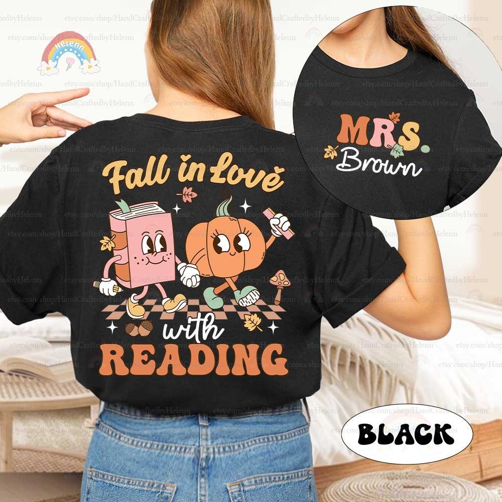 A festive illustration promoting educational enthusiasm, with anthropomorphic representations of a book and pumpkin, complete with autumnal elements and a slogan that blends learning with the fall season.