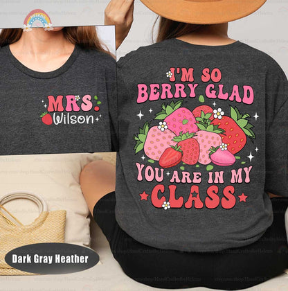 Custom Teacher Shirt, Strawberry Teacher Back To School Shirt, Funny Cute Teacher Shirt, Elementary Teacher Shirt, Teacher Appreciation Gift