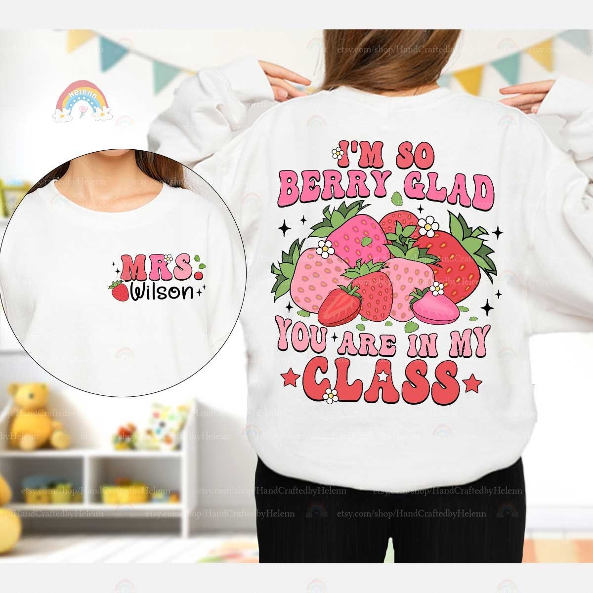 Custom Teacher Shirt, Strawberry Teacher Back To School Shirt, Funny Cute Teacher Shirt, Elementary Teacher Shirt, Teacher Appreciation Gift