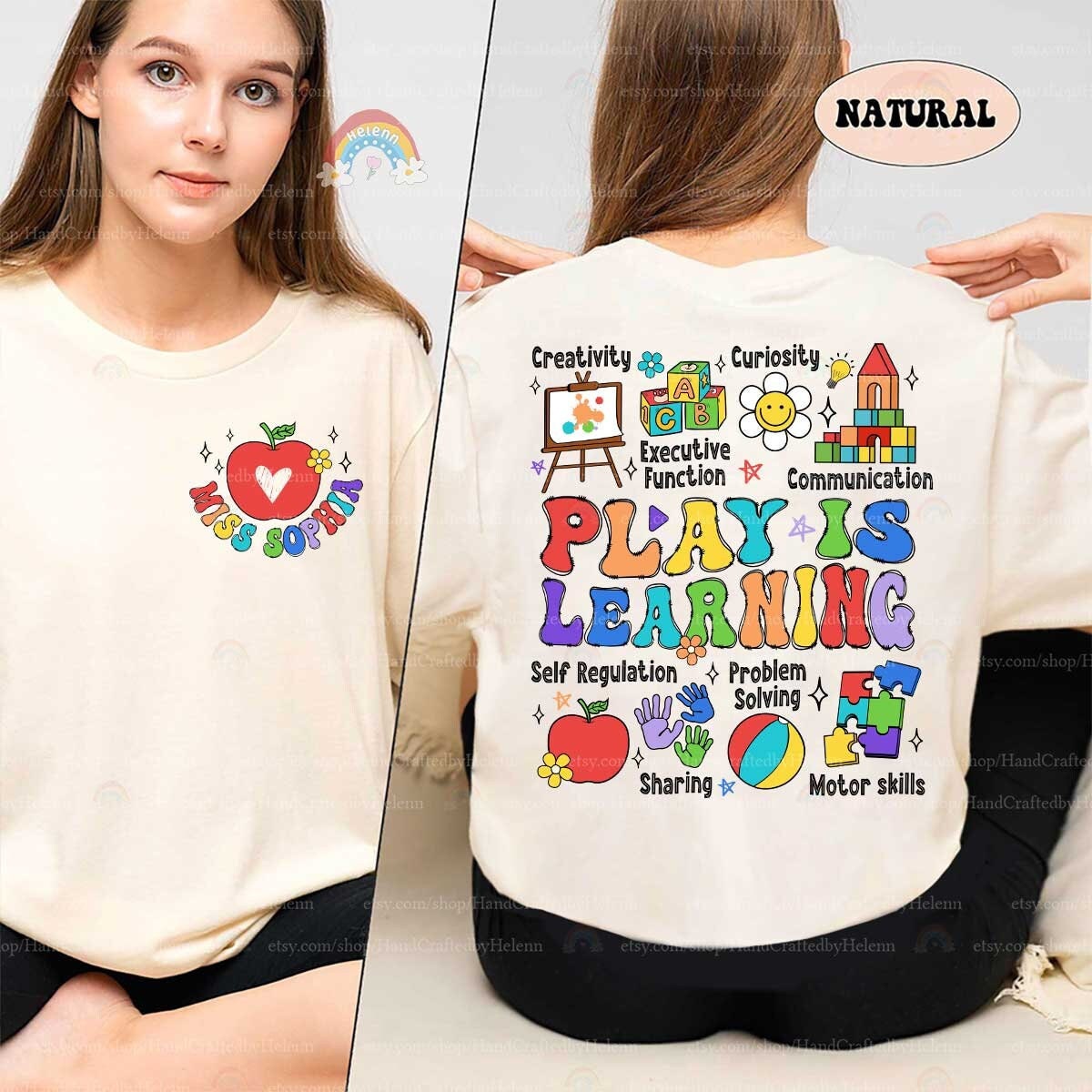 Play Is Learning Teacher Shirt, Custom Teacher Shirt, Teacher Life Tshirt, Back To School, Kindergarten Teacher, Teacher Appreciation Gifts