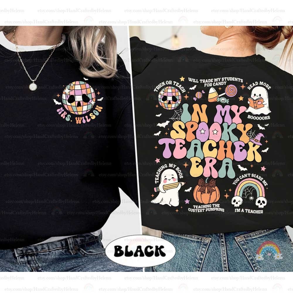 Teacher Halloween Shirt In My Spooky Teacher Era Shirt, Trick or Teach, Teaching My Boos, Pumpkin Teacher Fall Shirt, Halloween Teacher Gift