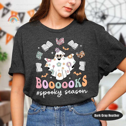 Teacher Halloween Shirt, Read More Books, Spooky Teacher Shirt, Ghost Reading Books Shirt, Librarian Halloween Shirt, Book Lovers Halloween