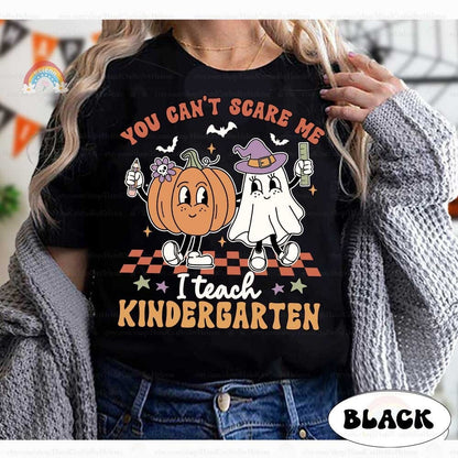 Teacher Halloween Shirt, You Can't Scare Me I'm A Teacher Shirt, Spooky Teacher Shirt, Kindergarten Teacher Shirt, Retro Halloween Teacher