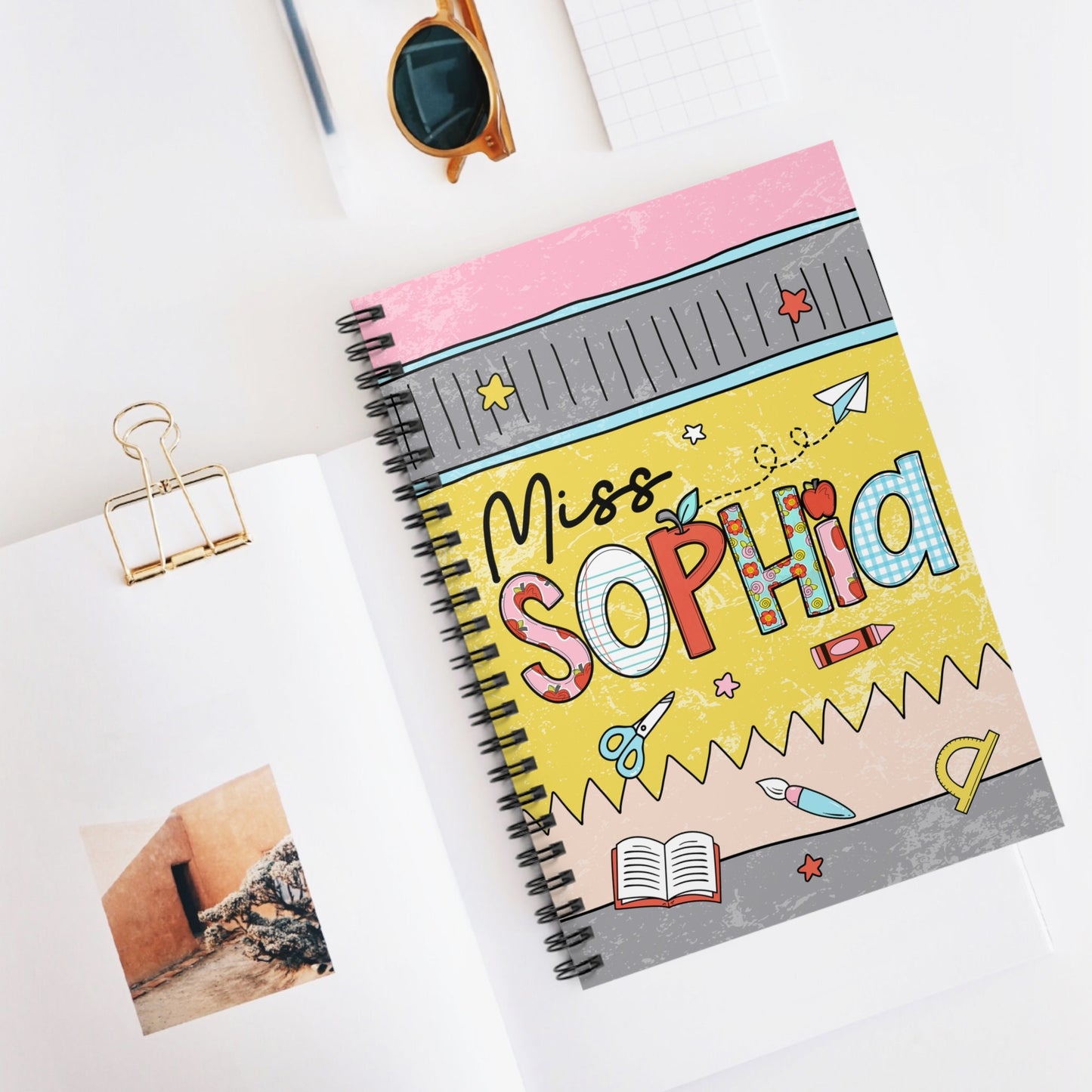 Personalized Teacher Notebook With Name, Teacher Gifts, Teacher Spiral Ruled Line Notebook, Back To School Gift, Teacher Appreciation Gift