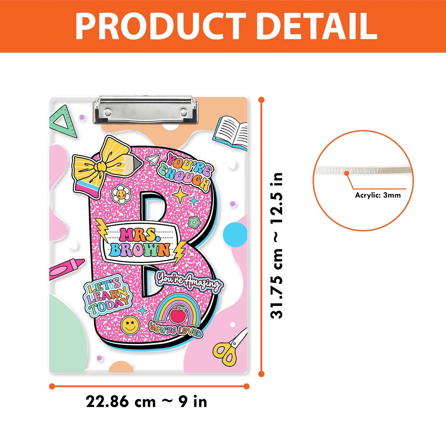 Custom Teacher Clipboard Back To School Gift, Composition Book Clipboard For Teacher, Teacher Christmas Gift, Teacher Appreciation Gifts