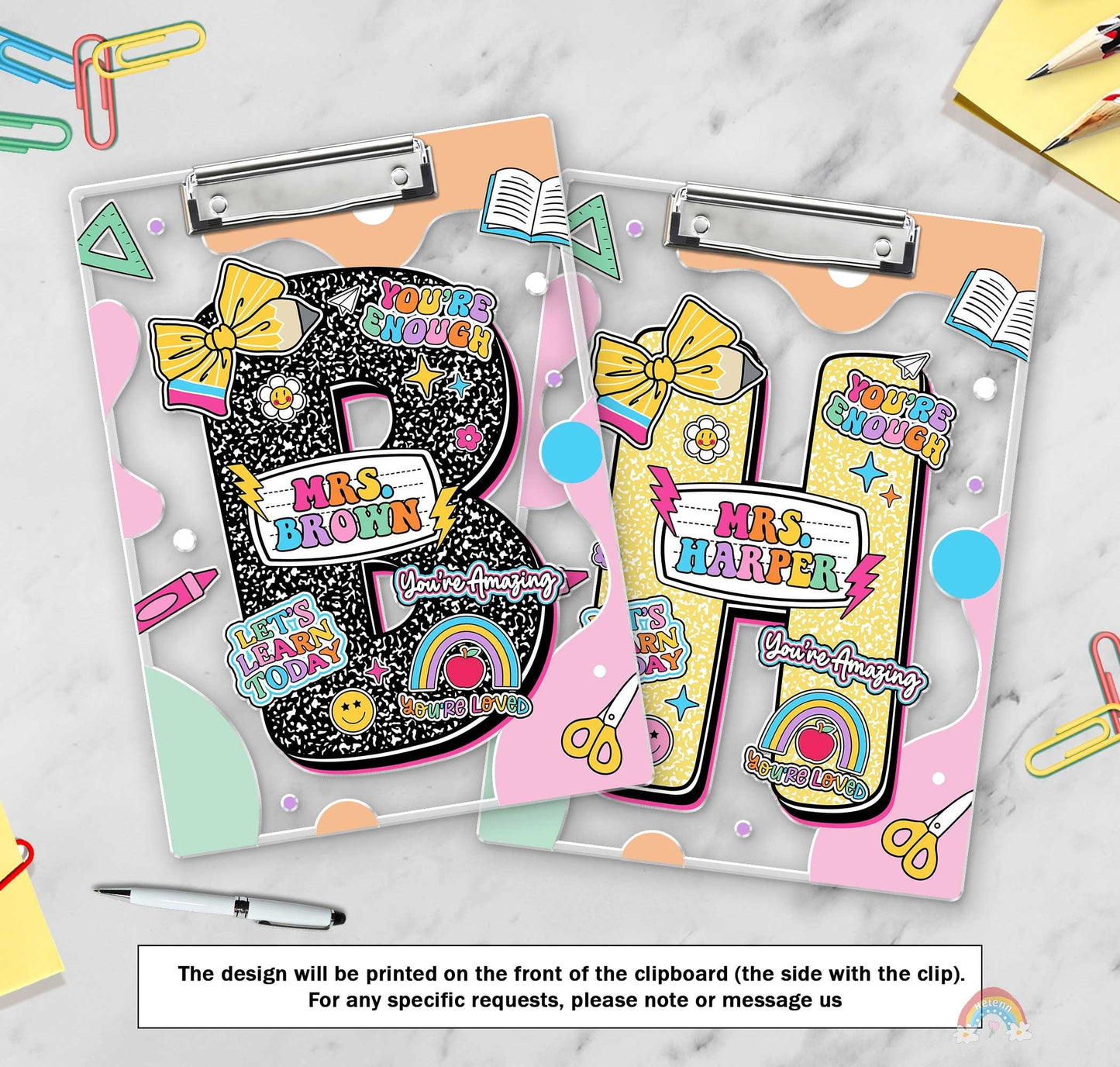 Custom Teacher Clipboard Back To School Gift, Composition Book Clipboard For Teacher, Teacher Christmas Gift, Teacher Appreciation Gifts