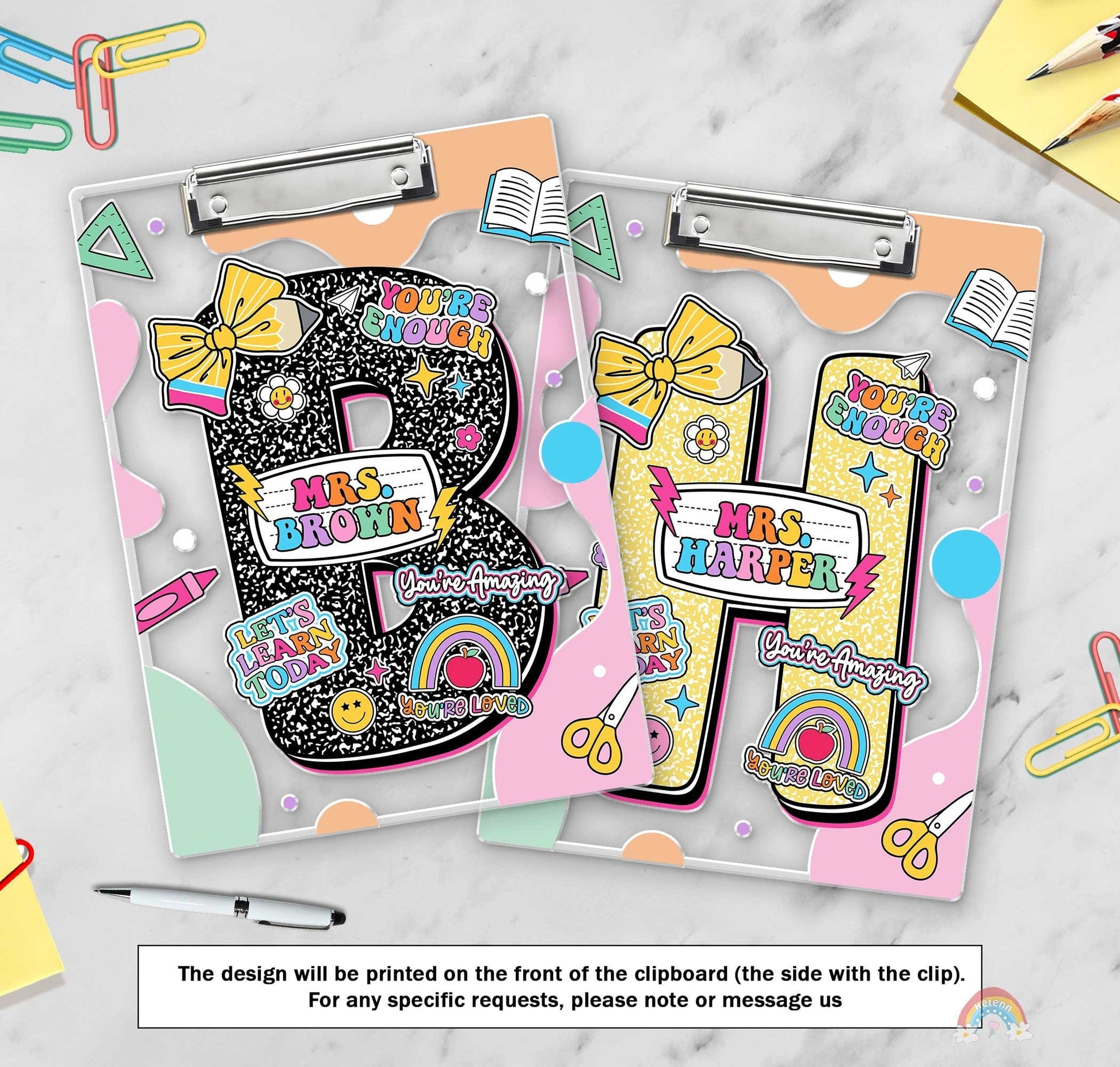 Custom Teacher Clipboard Back To School Gift, Composition Book Clipboard For Teacher, Teacher Christmas Gift, Teacher Appreciation Gifts