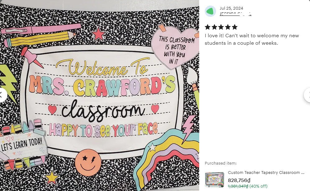 Custom Teacher Tapestry Classroom Decor Tapestries, Custom Composition Notebook Teachers Name Classroom Banner, Teacher Appreciation Gifts