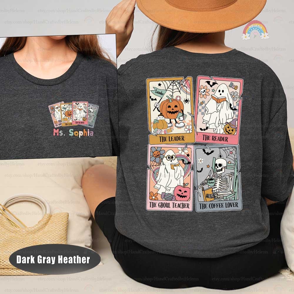 Teacher Halloween Shirt, Teacher Tarot Card Shirt, Teacher Card Shirt, Halloween Teacher Gift, Spooky Teacher, Kindergarten Teacher Shirt