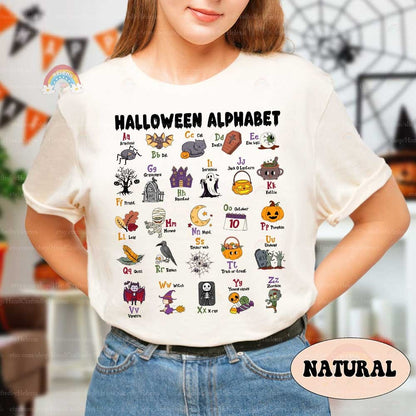 Teacher Halloween Shirt, Halloween Alphabet Shirt, Spooky Teacher Shirt, Kindergarten Teacher, Teacher Sweatshirt, Teacher Halloween Gift
