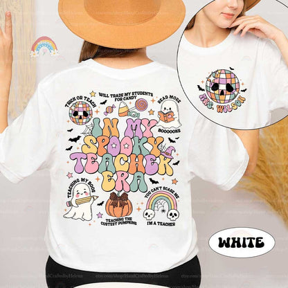 Teacher Halloween Shirt In My Spooky Teacher Era Shirt, Trick or Teach, Teaching My Boos, Pumpkin Teacher Fall Shirt, Halloween Teacher Gift