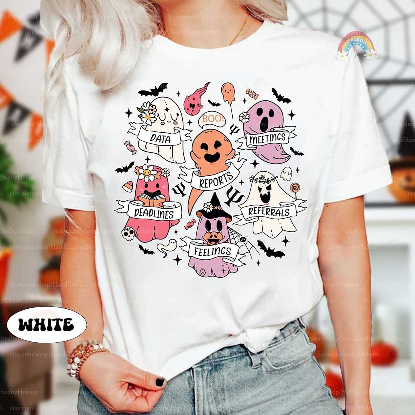 School Psychologist Halloween Shirt, Spooky School Psych Halloween Sweatshirt, Retro Halloween School Psych Ghost Shirt, School Psych Gifts