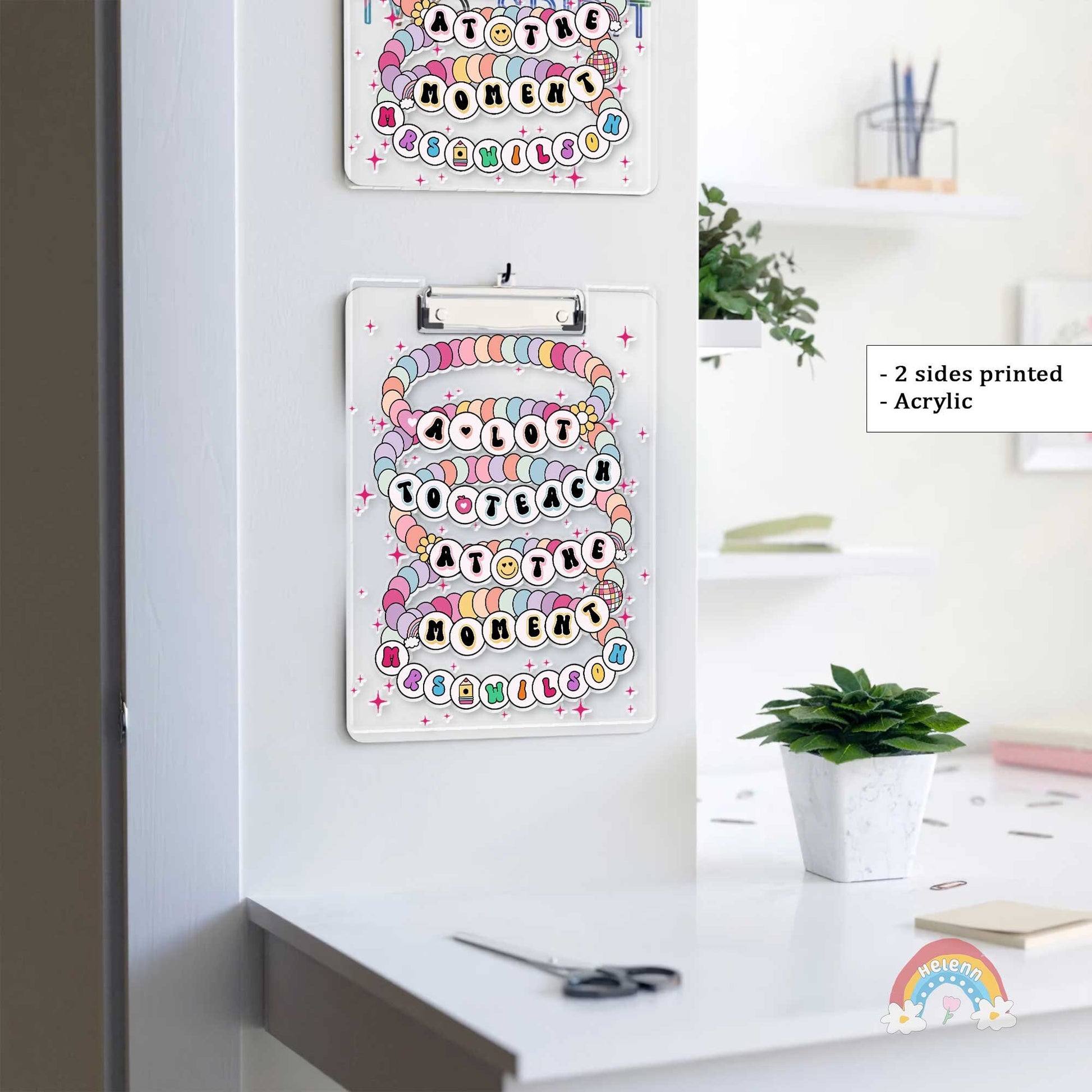 Personalized Teacher Clipboard A Lot To Teach, Teacher Acrylic Clipboard Both Sides Printed, Back To School Gift, Teacher Appreciation Gift