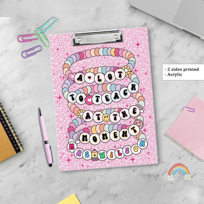 Custom Teacher Clipboard A Lot To Teach At The Moment, Personalized Teacher Acrylic Clipboard Back To School Gift, Teacher Appreciation Gift