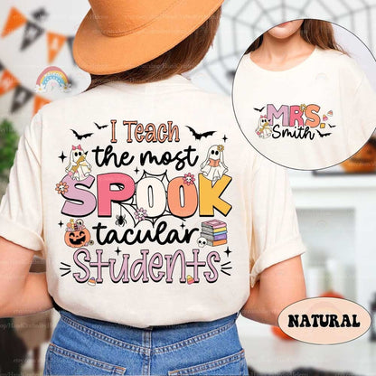 Teacher Halloween Shirt I Teach The Most Spooktacular Students, Spooky Teacher Trick Or Teach, Pumpkin Teacher Fall, Teacher Halloween Gift