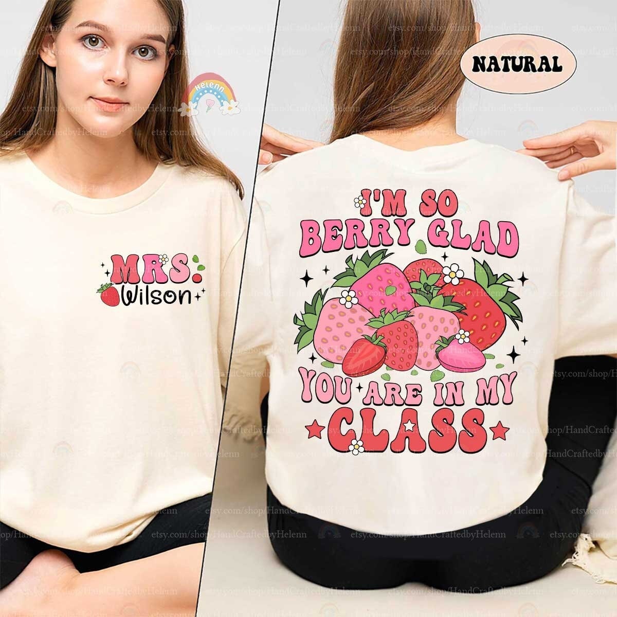 Custom Teacher Shirt, Strawberry Teacher Back To School Shirt, Funny Cute Teacher Shirt, Elementary Teacher Shirt, Teacher Appreciation Gift