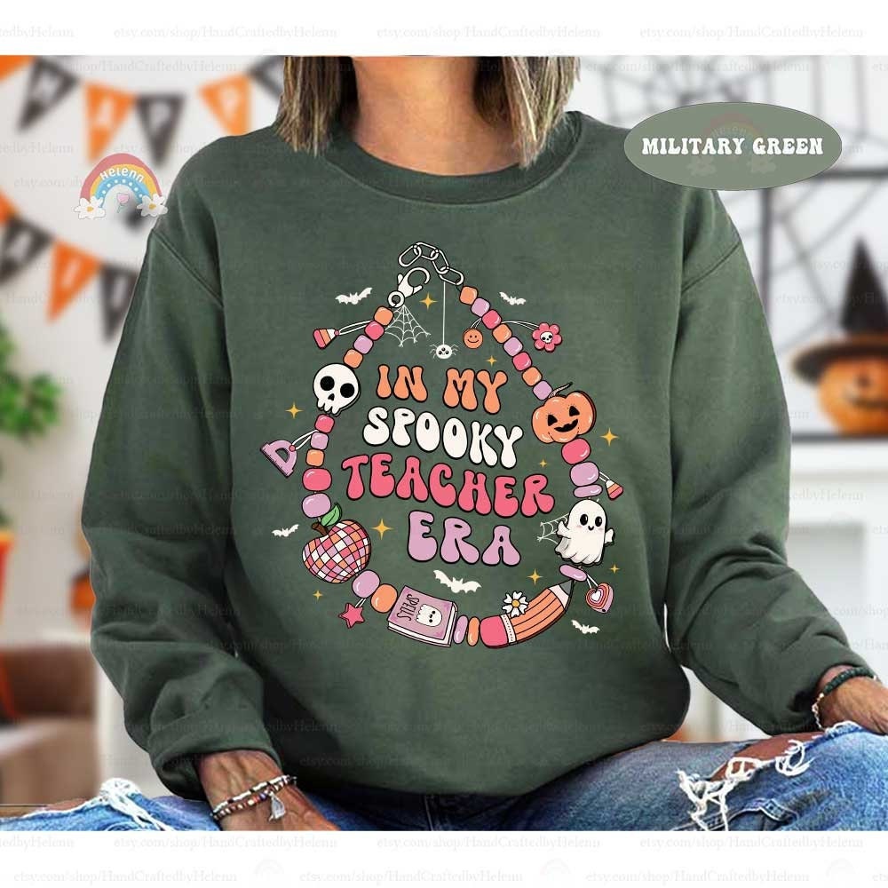 Teacher Halloween Shirt, In My Spooky Teacher Era, Trick Or Teach Shirt, Spooktacular Teacher Halloween Sweatshirt, Halloween Teacher Gifts