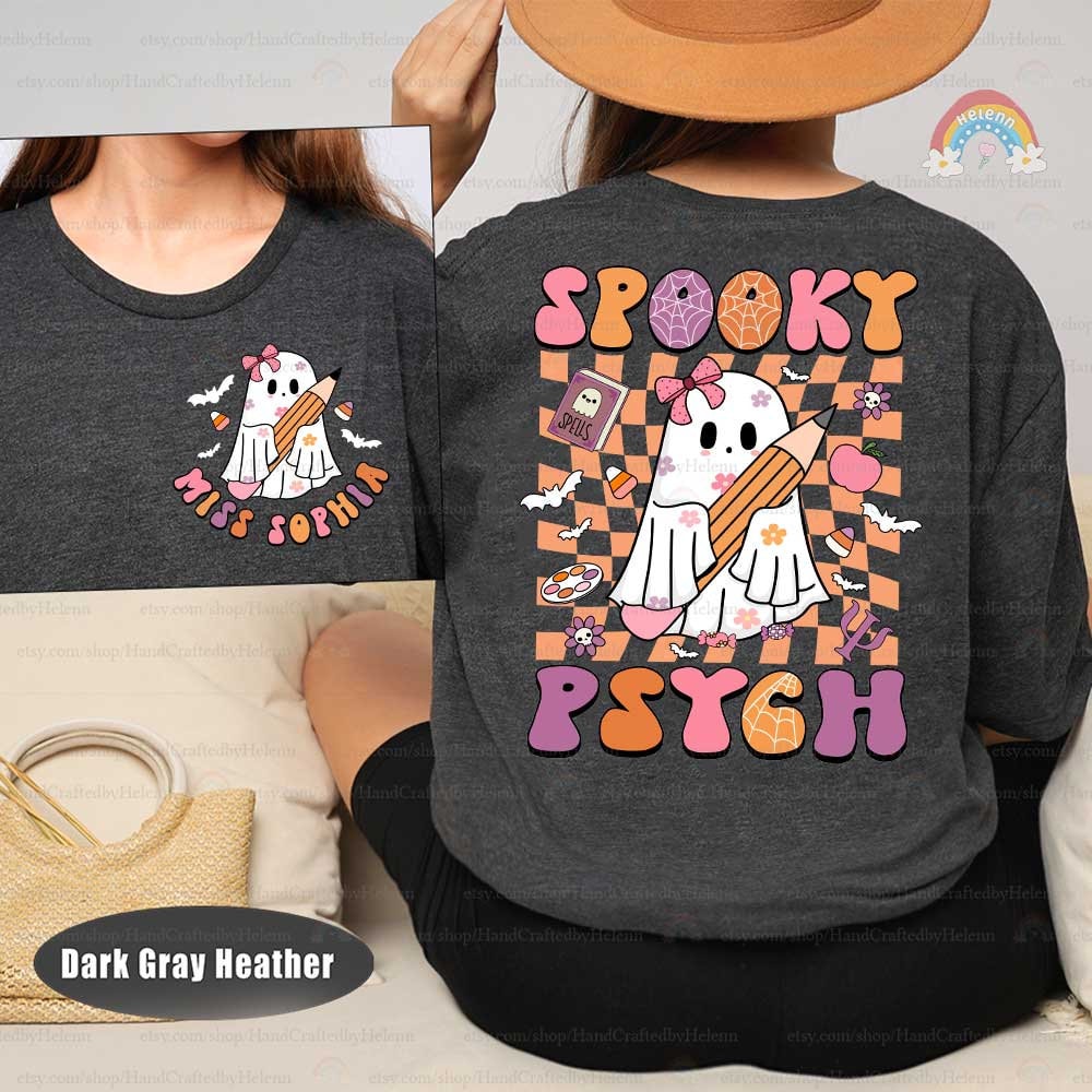 Custom School Psychologist Halloween Shirt, Halloween School Psych Shirt Sweatshirt, Spooky School Psych Ghost Shirt, School Psych Gifts