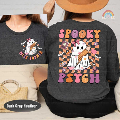 Custom School Psychologist Halloween Shirt, Halloween School Psych Shirt Sweatshirt, Spooky School Psych Ghost Shirt, School Psych Gifts