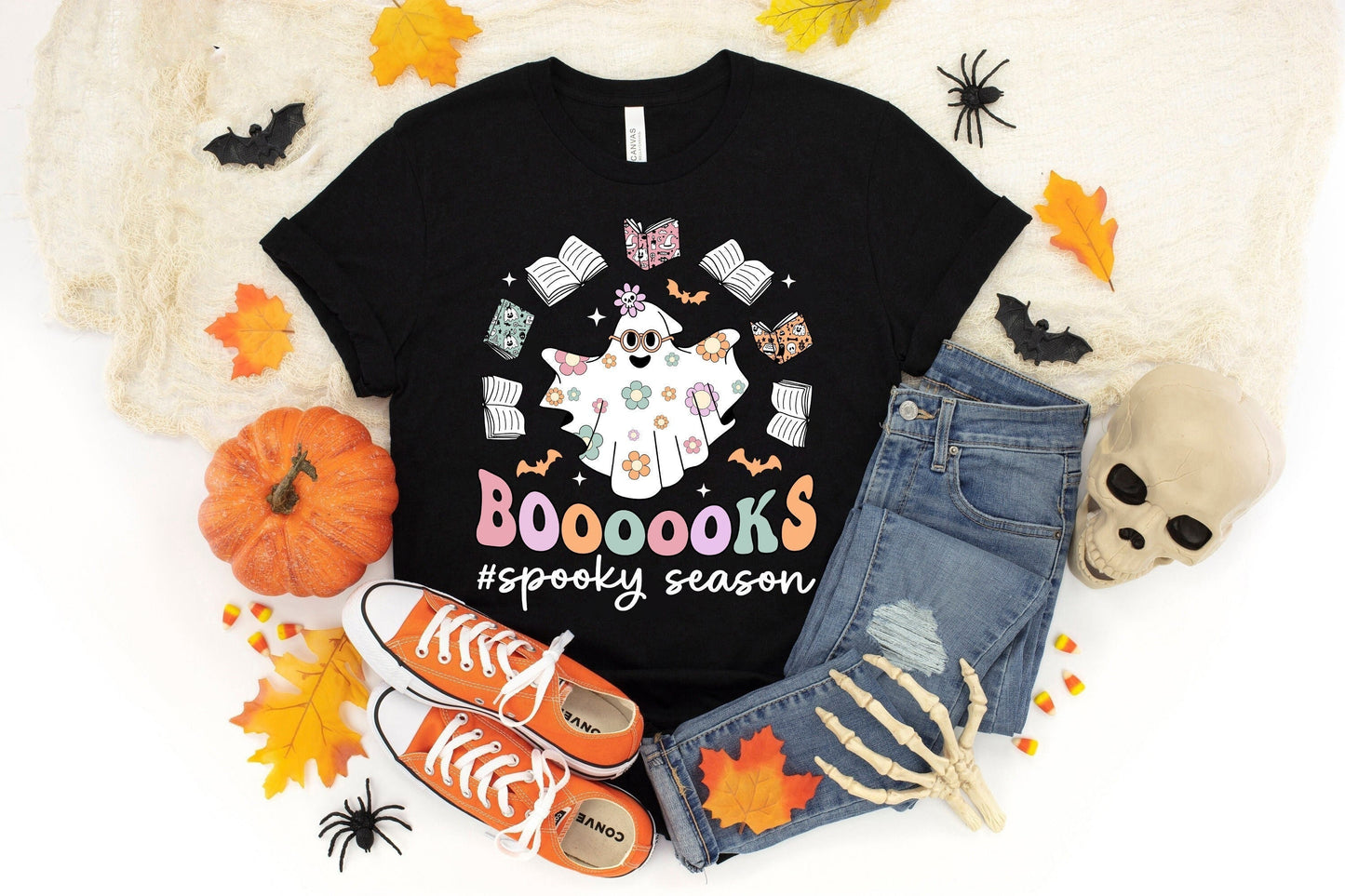Teacher Halloween Shirt, Read More Books, Spooky Teacher Shirt, Ghost Reading Books Shirt, Librarian Halloween Shirt, Book Lovers Halloween