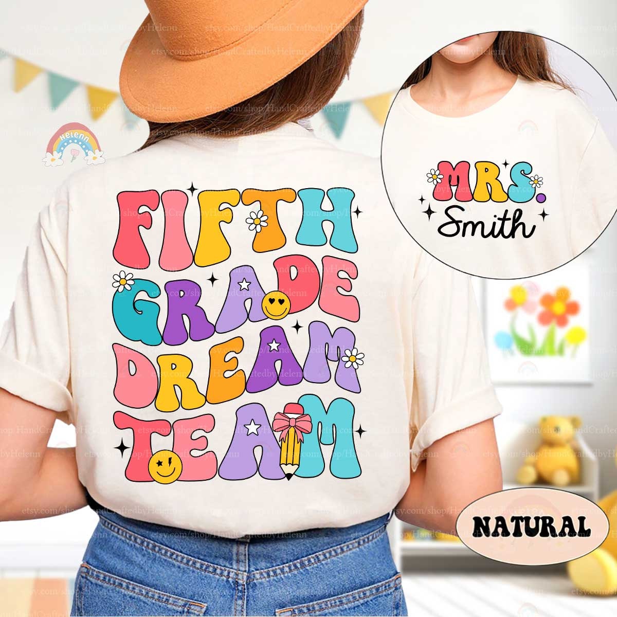 Personalized Teacher Shirt Fifth Grade Dream Team, Back To School, 5th Grade Teacher Shirt, First Day Of School, Teacher Appreciation Gift