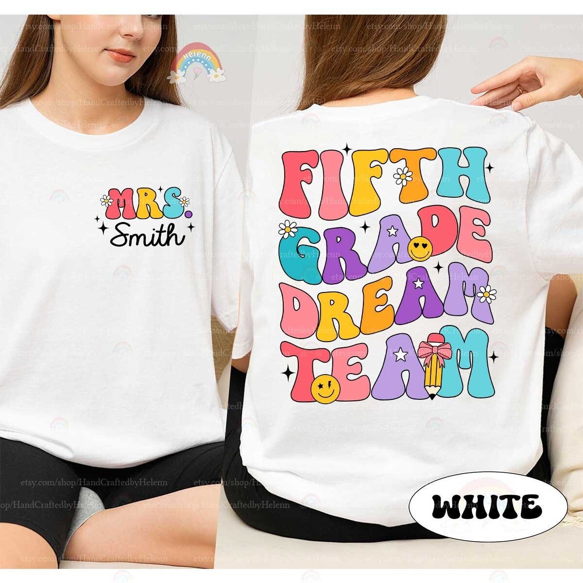 Personalized Teacher Shirt Fifth Grade Dream Team, Back To School, 5th Grade Teacher Shirt, First Day Of School, Teacher Appreciation Gift