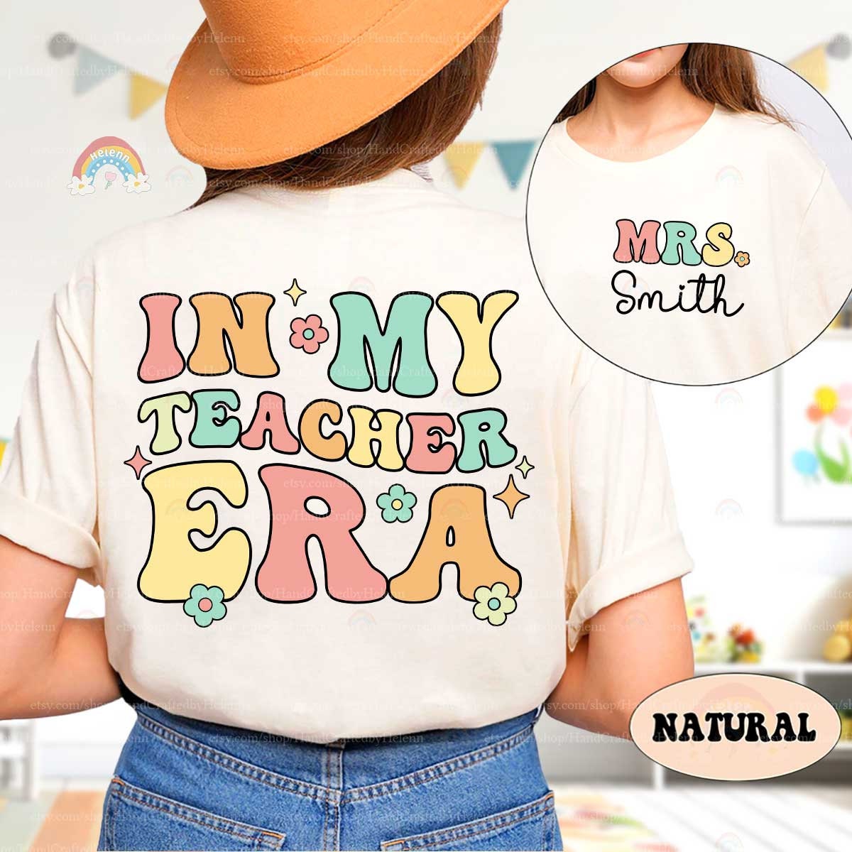 Personalized Teacher Shirt, In My Cool Teacher Era, Custom Teacher Name Shirt, Teacher Era Shirt, Back To School, Teacher Appreciation Gift