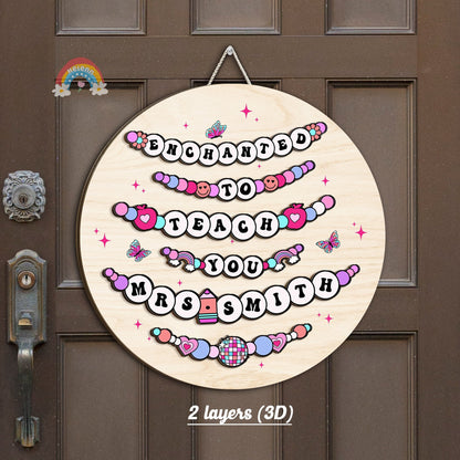 Custom Teacher Door Hanger Enchanted To Teach You, Teacher Wooden Classroom Sign, Teacher Gifts, Back To School, Teacher Appreciation Gift