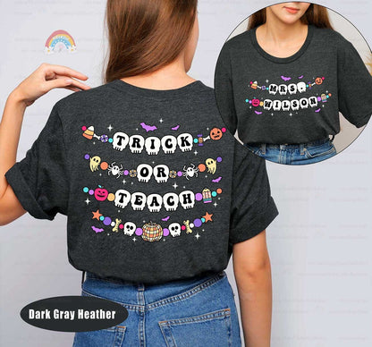 Custom Teacher Halloween Shirt Trick or Teach, Teaching My Boos, Spooky Teacher, Pumpkin Teacher Funny Teacher Shirt, Halloween Teacher Gift
