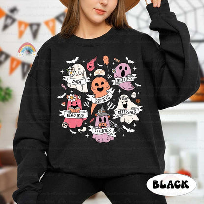School Psychologist Halloween Shirt, Spooky School Psych Halloween Sweatshirt, Retro Halloween School Psych Ghost Shirt, School Psych Gifts
